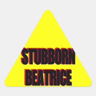 Triangular Stubborn Beatrice Pegatina
