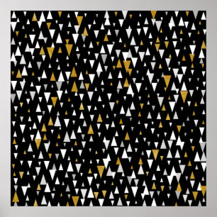 Triángulo arte moderno - Oro negro