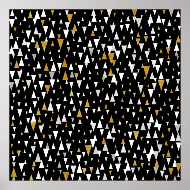Triángulo arte moderno - Oro negro (Frente)