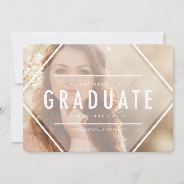 Triángulo bohemio | Invitación de graduación de fo (Anverso)