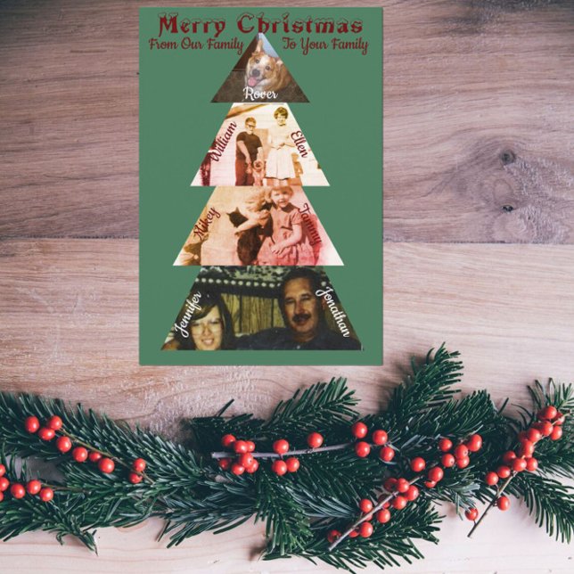 Triángulo Foto Árbol de Navidad Tarjeta de felicit (Subido por el creador)