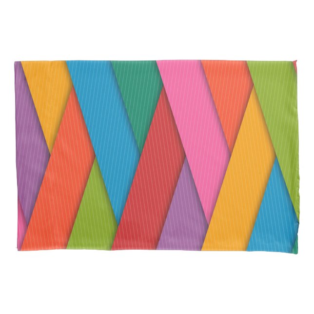 Triángulos coloridos de Funda de almohada (Anverso)