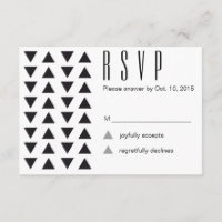 Triángulos de boda moderna RSVP