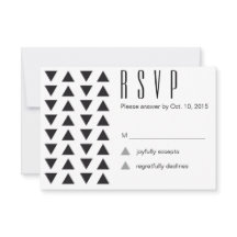 Triángulos de boda moderna RSVP