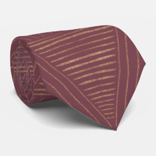 Triángulos Dorados - Corbata Merlot