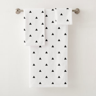 Triángulos geométricos blancos negros elegantes