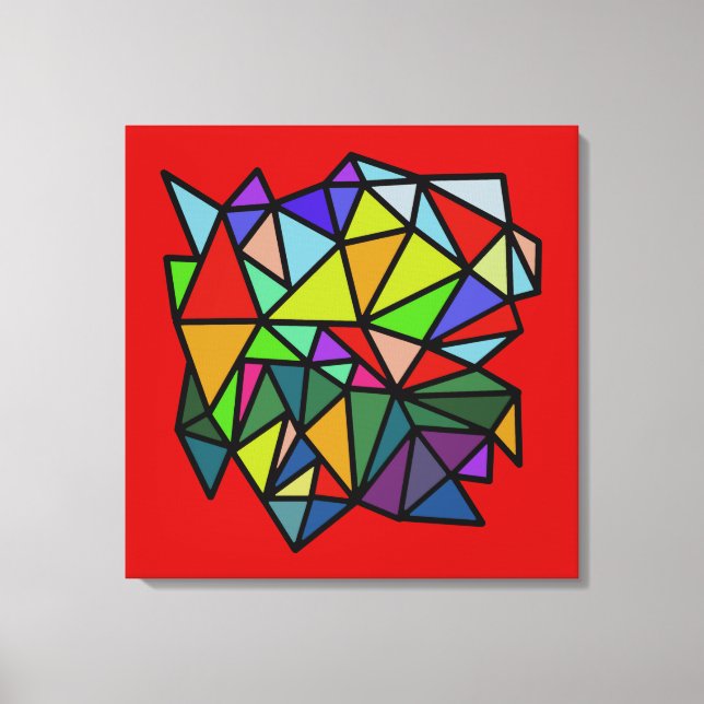 triángulos geométricos de arte colorido (Anverso)