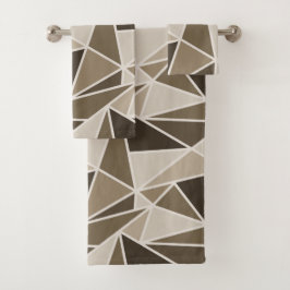 Triángulos geométricos en marrón monocromático, be