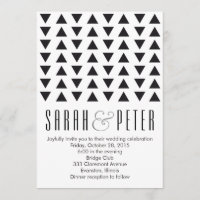 Triángulos Invitación a la boda moderna