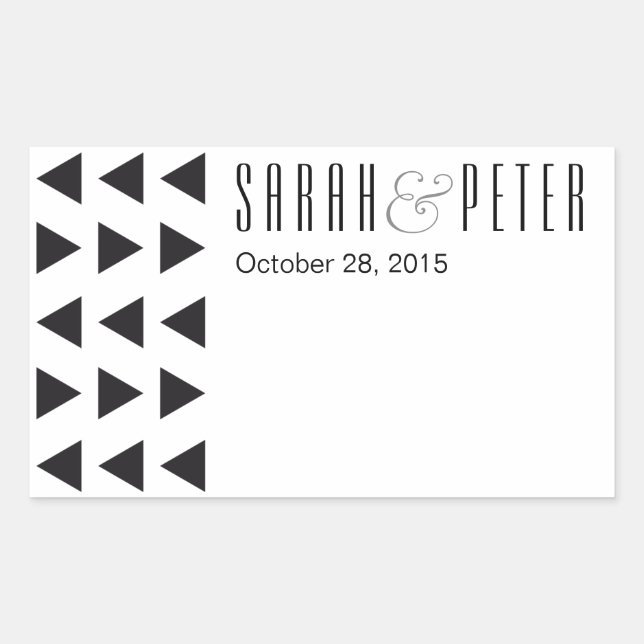 Triángulos modernos pegatinas personalizados (Anverso)