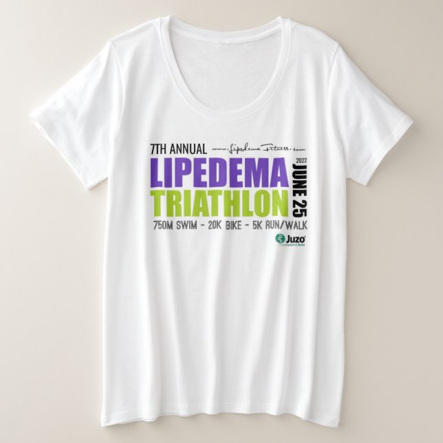 Triatlón de Lipedema 2022 - Camisas más grandes (Anverso del diseño)