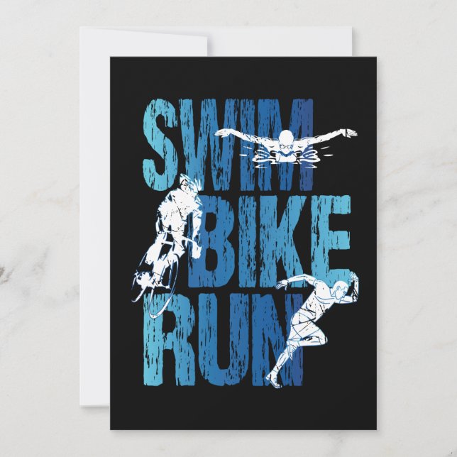 Triatlón - Huida en bicicleta de natación (Anverso)