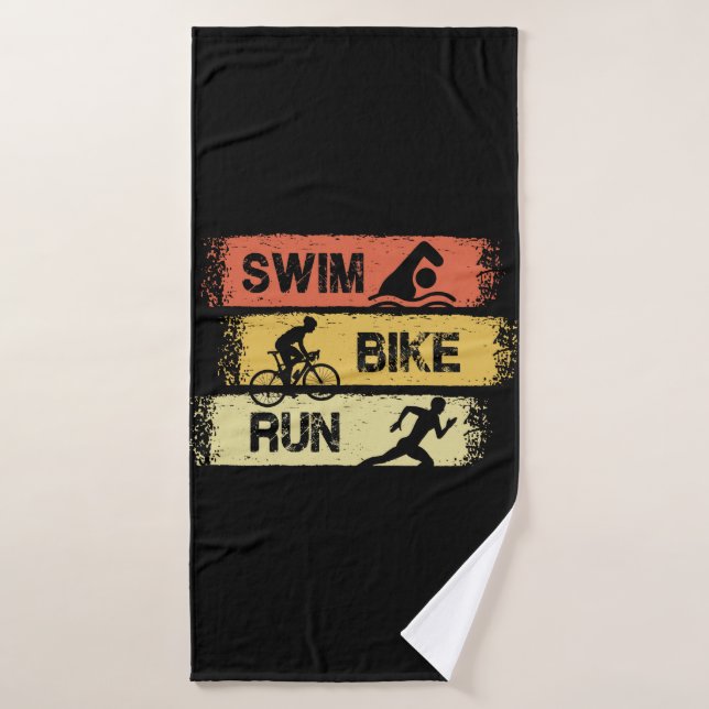 Triatlón - Huida en bicicleta de natación (Toalla de baño)