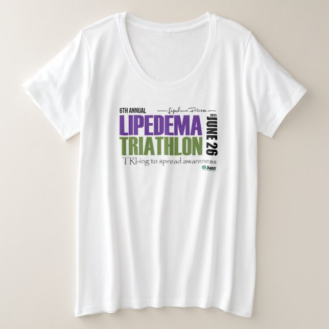 Triatlón Lipedema 2021 - Camisa más grande (Anverso del diseño)