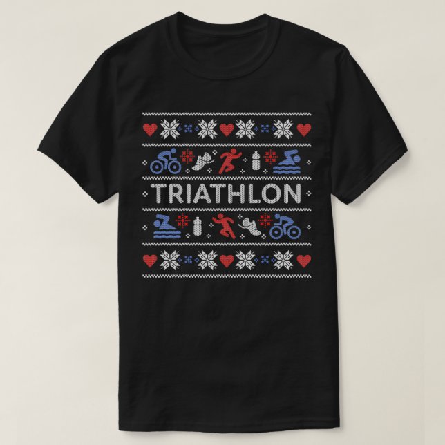 Triatlón Navidades feos suéter (Diseño del anverso)
