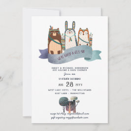 Tribal de la invitación de Baby Shower a los anima