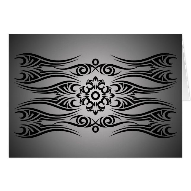 Tribal del tatuaje negro 1 | desvanecimiento negro (Anverso (Horizontal))