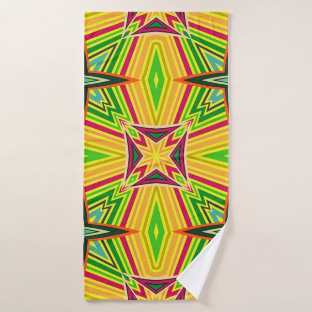 Tribal geometric vintage pattern. Seamless ethnic  (Toalla de baño)