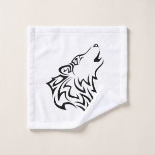 Tribal Lobo Blanco Y Negro