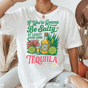 Triblenda Al menos trae tequila Camiseta divertida para aman