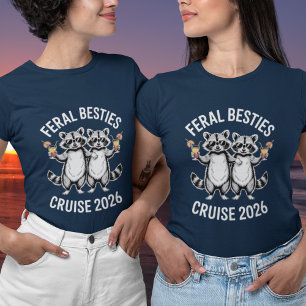 Triblenda Amigas Ferales Mapache Camiseta A Juego Para Cruce