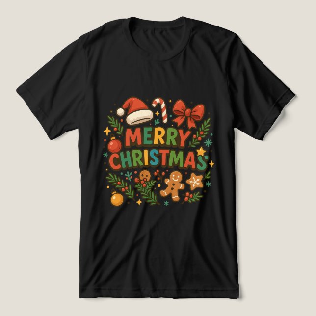Triblenda AMITA | Camiseta de fiesta de Navidad alegre (Diseño delantero )