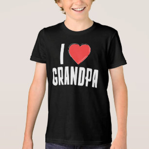 Triblenda Amo la camiseta de los niños de GRANDPA - regalo p