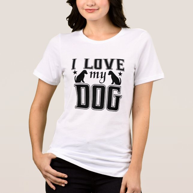 Triblenda Amo Mi Camiseta De Cachorro (Anverso)