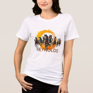Triblenda Añadir nombre a camiseta gráfica de caballo marrón
