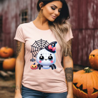 Araña tridimensional y camiseta de calabaza