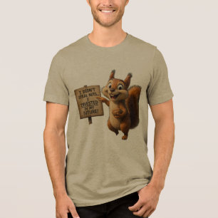 Triblenda Ardilla Divertida y Loca Camiseta Gráfica Tri-Blen