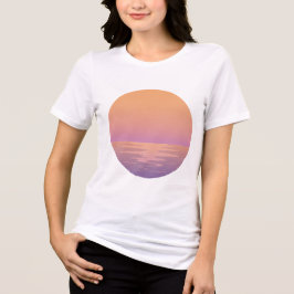 Triblenda Atardecer en la Playa – Camiseta Tropical Minimali