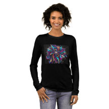 Aura abstracta vibrante - Camiseta negra de las mu