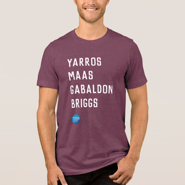 Triblenda Autores de romanticismo en camiseta (Anverso)