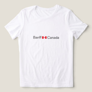 Triblenda Banff, Canadá con camiseta con bandera canadiense