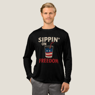 Triblenda Beber a sorbos la Libertad - Camiseta Patriótica d