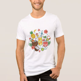 Triblenda Bebidas Tropicales – Camiseta De Hombre De Cóctel 