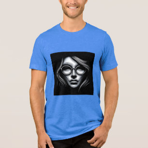 Triblenda Bella+Canvas camiseta tri-mezcla, negro sólido Tri