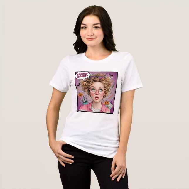 Triblenda "Belleza espeluznante" Camiseta de Halloween (Anverso Completo)