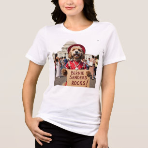 Triblenda Bernie Sanders Rocks perro vestido con la camiseta