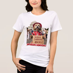 Triblenda Bernie Sanders Rocks perro vestido con la camiseta