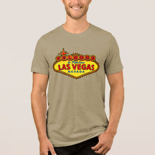 Triblenda Bienvenido a la Camiseta Retro de Las Vegas Nevada