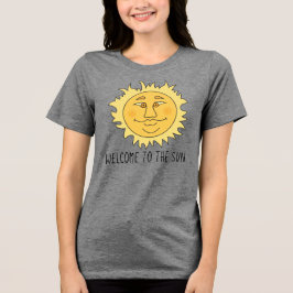 Triblenda Bienvenido al Sol camiseta tri-mezcla para mujer
