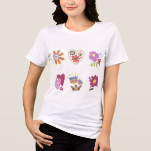 Triblenda Boho Floral Heart & Blooms Elegir la camiseta de
