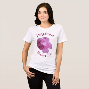 Triblenda bonito personalizable rosa rosa giratoria camiseta
