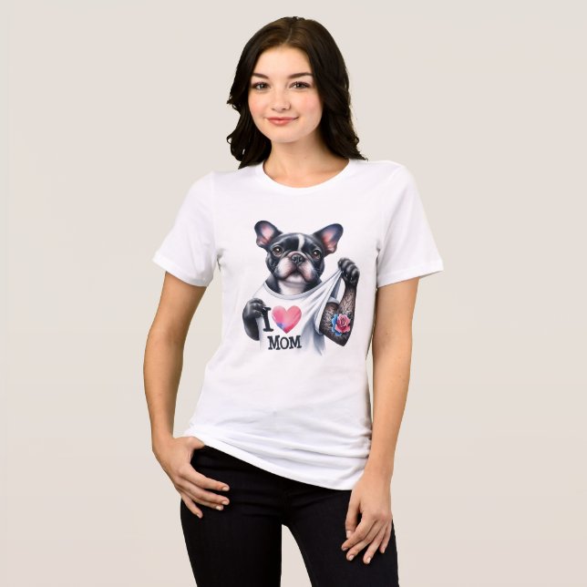 Triblenda Boston Terrier 💗 la camiseta de las mujeres de ma (Anverso Completo)