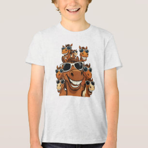 Triblenda Caballo Guay con camiseta sombreada