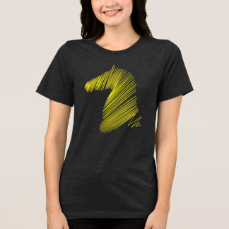 Triblenda Cabeza de Caballo Abstracta – Camiseta de Arte de