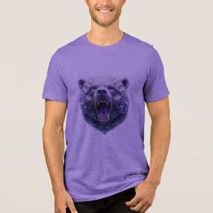 Triblenda Cabeza de oso de cristal: fuerte camiseta de arte