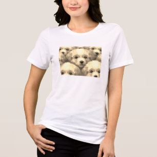 Triblenda Cachorros en una camiseta negra de manga corta par